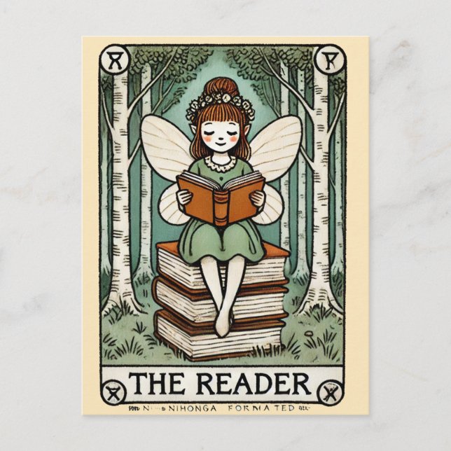 The Reader Fairy Tarot-kort                        Vykort (Framsida)