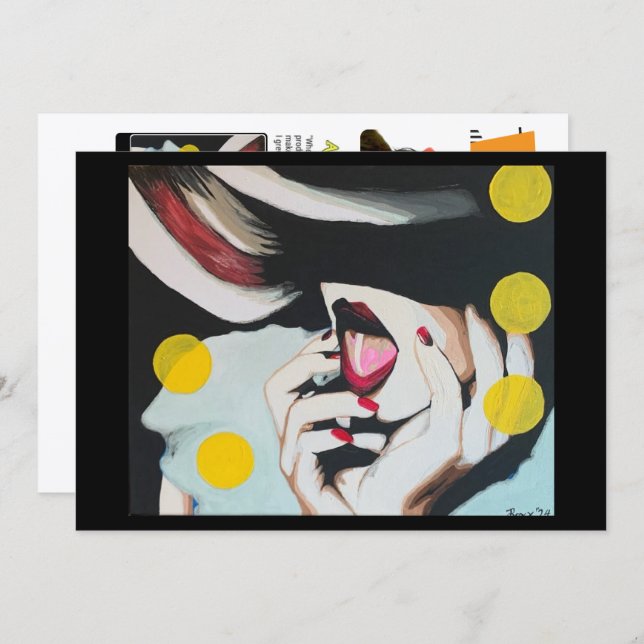 ‘The Reading of the Will’ Painting on a Small-Scal Inbjudningar (Fram/baksida)