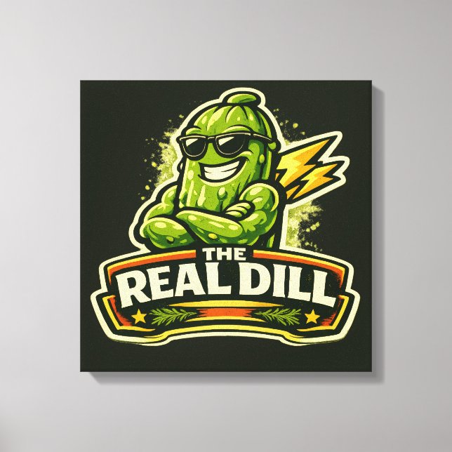 The Real Dill - Matgalna Vänner Canvastryck (Framsida)