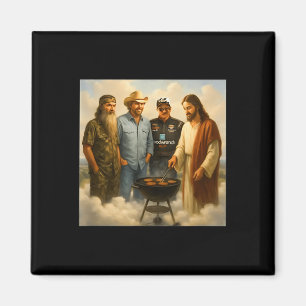 The Real Gang träffas i Heaven Phil Roligt Meme Bb Magnet