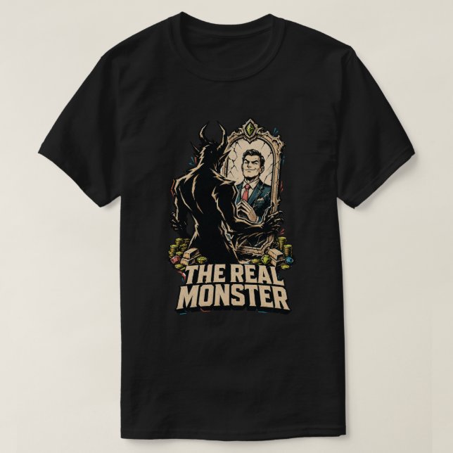 The Real Monster Dark Mirror T-Shirt (Design framsida)