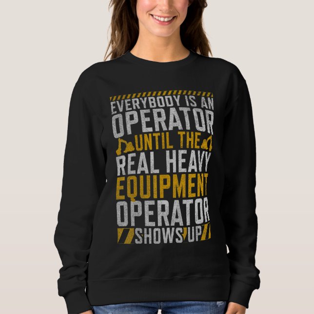 The Real Operator   Byggnadsarbetare & Constru T Shirt (Framsida)