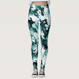 "The Real Teal" Camo Mönster Leggings