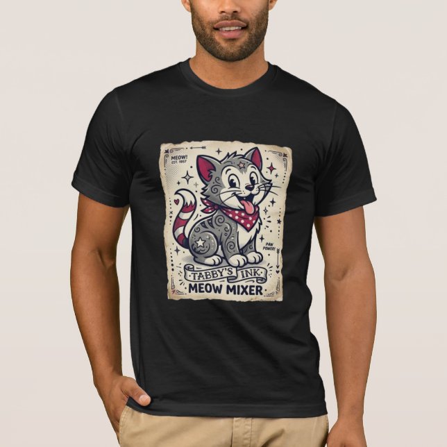 The Rebel Tabby | Vintage Ink-serien T Shirt (Framsida)