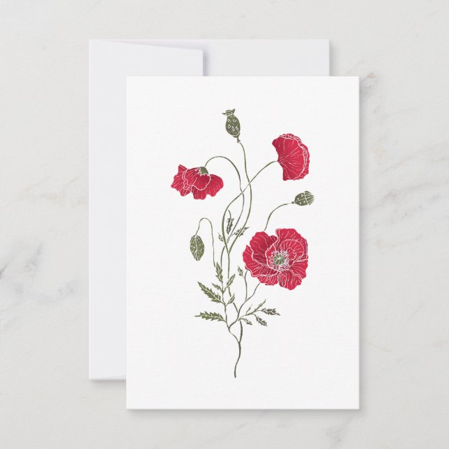 The Red Poppie Inbjudningar (Framsida)