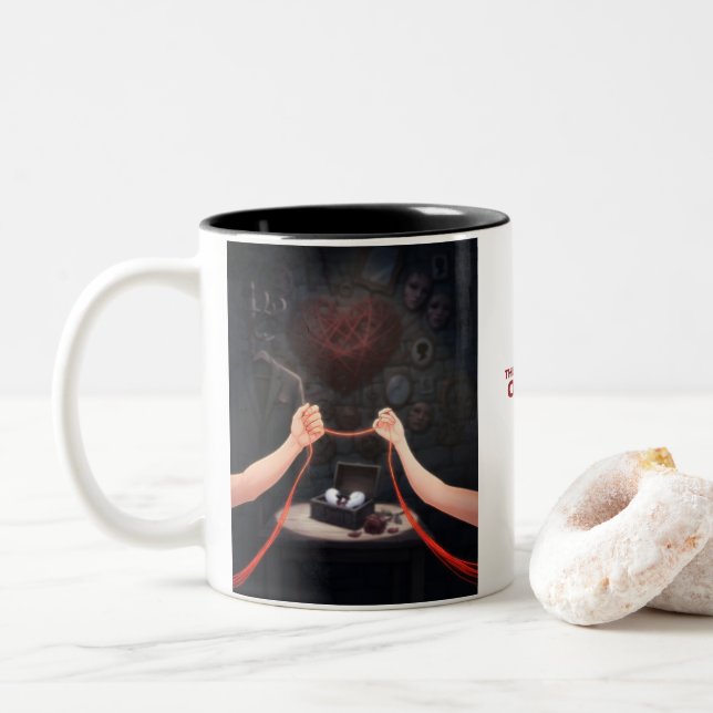 The Red Thread of Fate Aesthetic Soulmates Two-Ton Två-Tonad Mugg (Med munk)