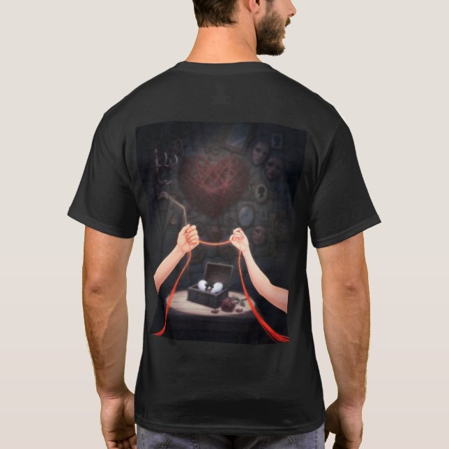 The Red Thread of Fate Dark Aesthetic T Shirt (Baksida)