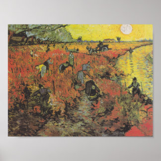 The Red Vineyard by Van Gogh - Poster