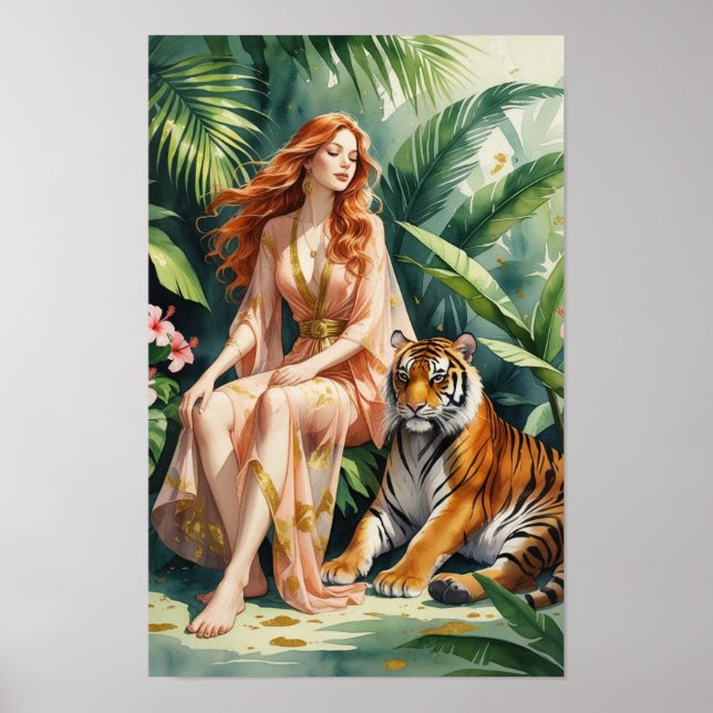 The Redhead Princess and her Tiger Poster (Framsidan)