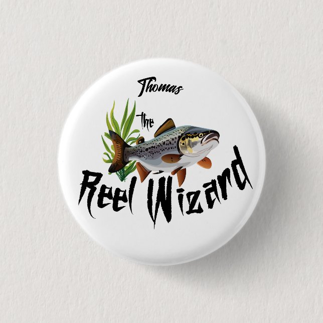 The Reel Wizard Regnbåge Öring  Knapp (Framsida)