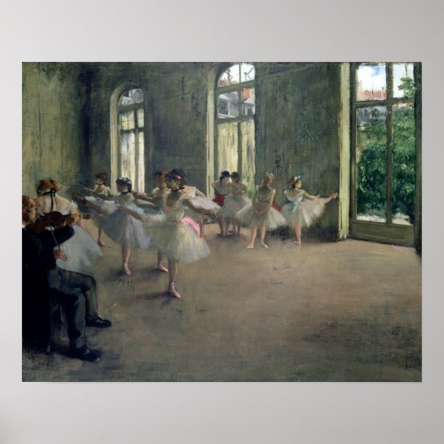 The Rehearsal, 1873-1878 Edgar Degas Poster (Framsidan)