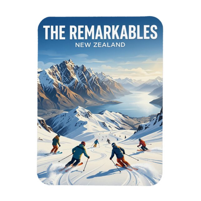 The Remarkables skidområde Nya Zeeland Magnet (Vertikal)