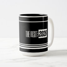 The Reset 2026 Minimal Svart & Vit Mugg