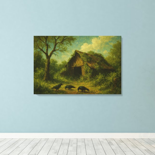 The Restoration: Summer Bloom on the Frontier Canvastryck (Insitu (trägolv))