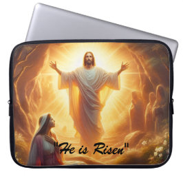 The Resurrection Light: Jesus Christ Rises Laptop Fodral