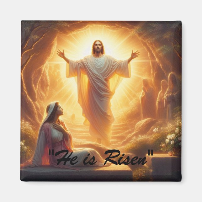 The Resurrection Light: Jesus Christ Rises Magnet (Framsidan)