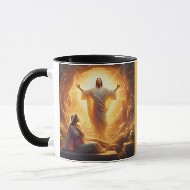 The Resurrection Light: Jesus Christ Rises Mugg (Vänster)