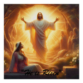 The Resurrection Light: Jesus Christ Rises Perfect Poster