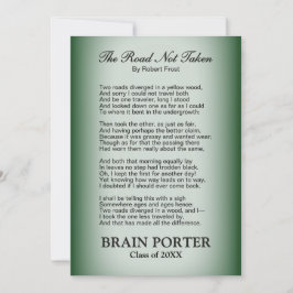 The Road Not Taken Graduation Inbjudningar