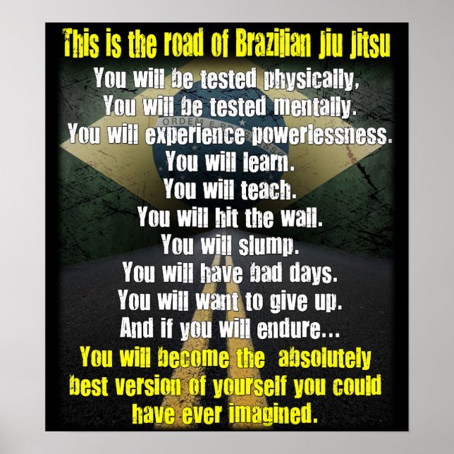 "The Road of Brazilian Jiu Jitsu" Poster (Framsidan)