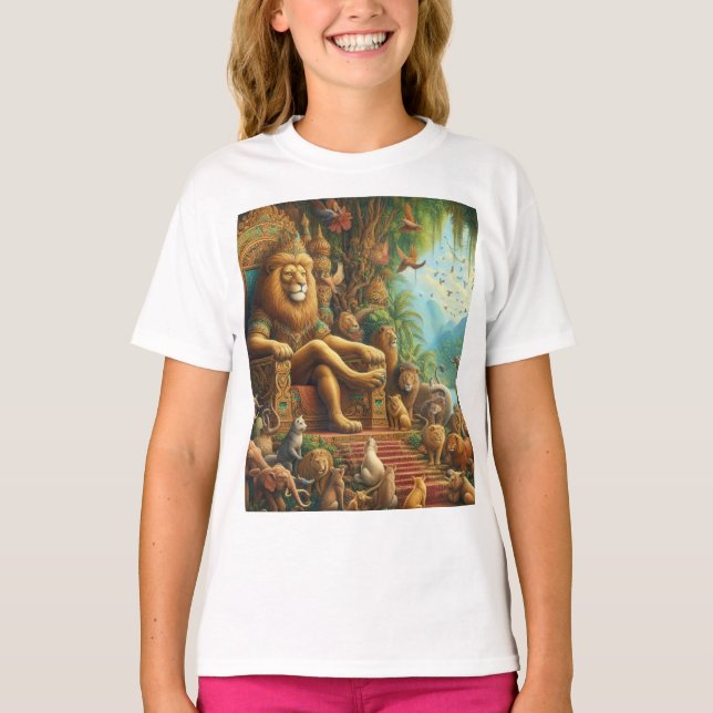 🦁 The Roaring Majesty of Abstrakt Expressionism: T Shirt (Framsida)