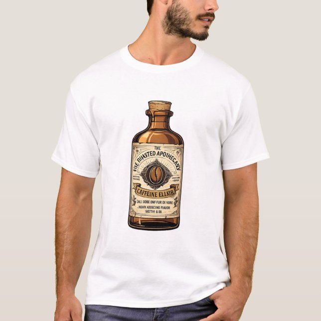 The Roasted Apothecary Koffeinelixir Vintage Med T Shirt (Framsida)