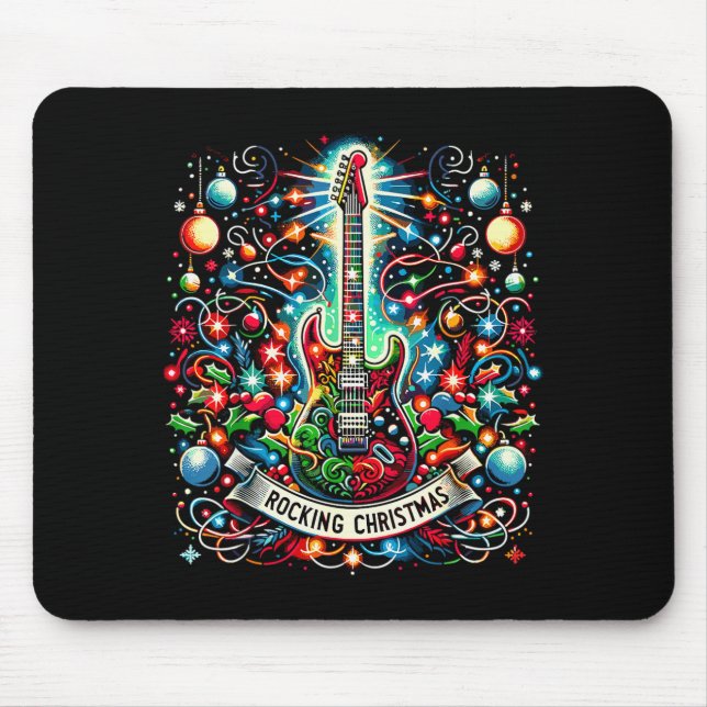 The Rocking Christmas Christmas Rock Guitar Santa  Musmatta (Framsidan)