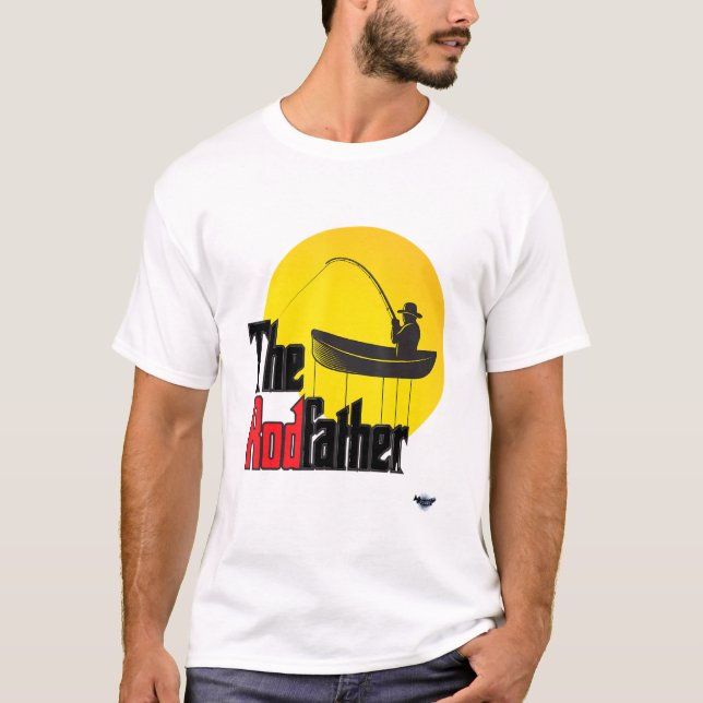 The Rodfather Fishing Enthusiast Fisherman Dad T Shirt (Framsida)