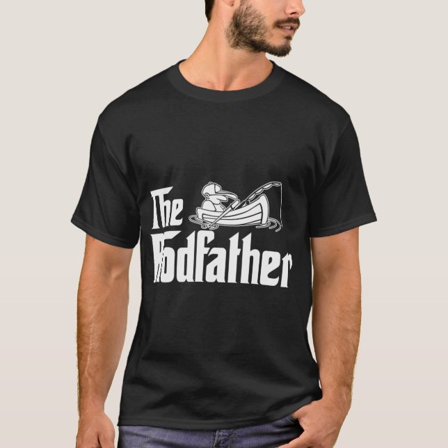 THe Rodfather fiskande Pappa T Shirt (Framsida)