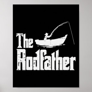 The Rodfather Kul Fiske Fars Dag Film Puns Pappa Poster