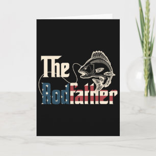 The Rodfather Retro Groovy Fiskentusiast Fadersdag Kort