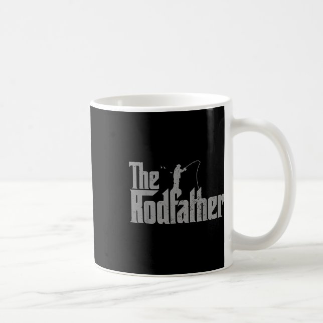 The Rodfather Rolig Fiskare Stav Fisk Pappa Fis Kaffemugg (Höger)