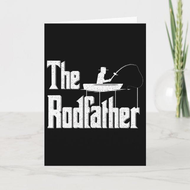 The Rodfather Roligt Fiskande Pappapresent  Kort (Framsida)