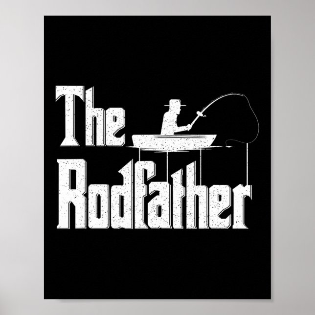 The Rodfather Roligt Fiskepappa Present Poster (Framsidan)