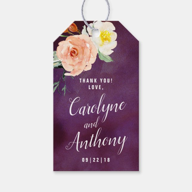 The Romance In Bloom Bröllopssamling Presentetikett (Framsidan)