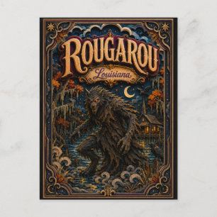 The Rougarou Louisiana Popcut Legends Vykort