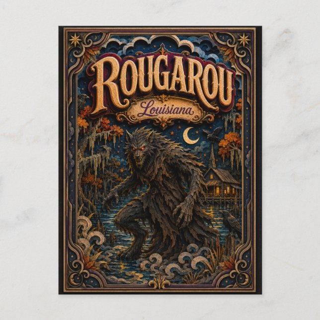 The Rougarou Louisiana Popcut Legends Vykort (Framsida)