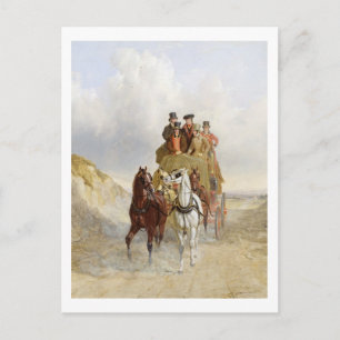 The Royal Mail Coach on the Road, 1841 (oil on pan Vykort