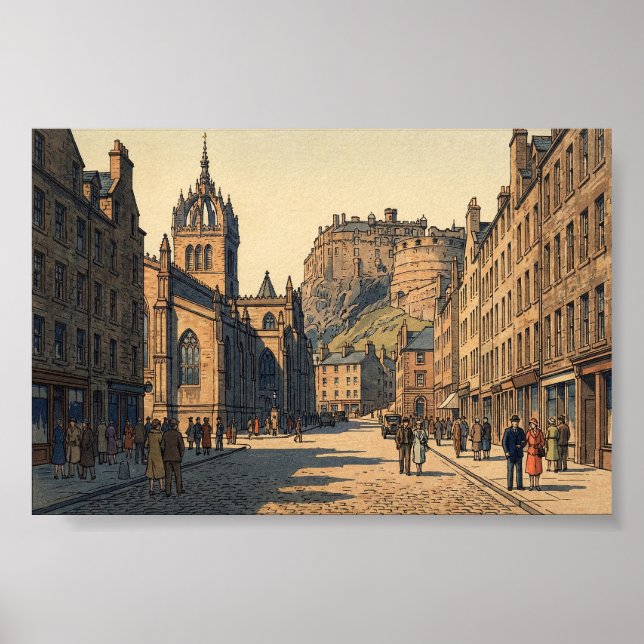 The Royal Mile i Edinburgh  Poster (Framsidan)