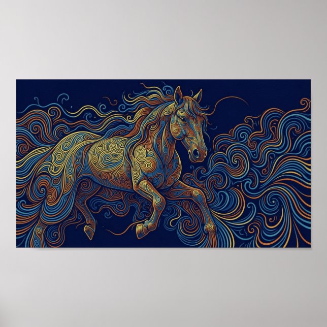 The running fractal horse poster (Framsidan)