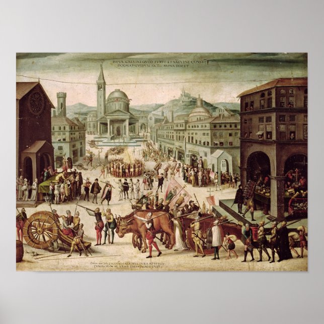 The Sack of Lyons by the Baron des Adrets Poster (Framsidan)