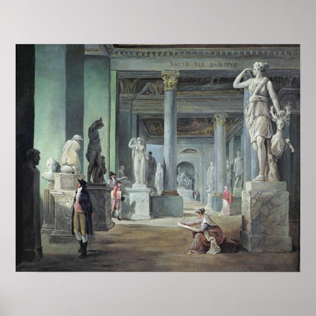 The Salle des Saisons at the Louvre, c. 1802 Poster (Framsidan)