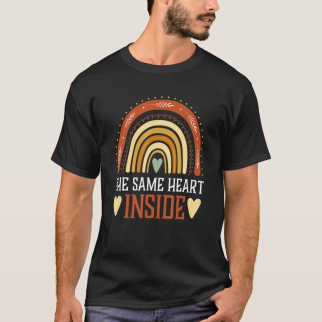 The Same Heart Inside African American Black Histo T Shirt (Framsida)