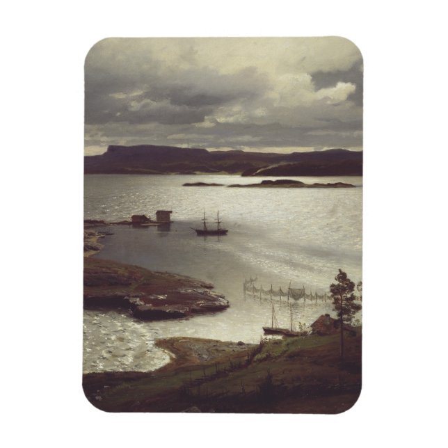 The Sandvik Fiord by Hans Gude Magnet (Vertikal)