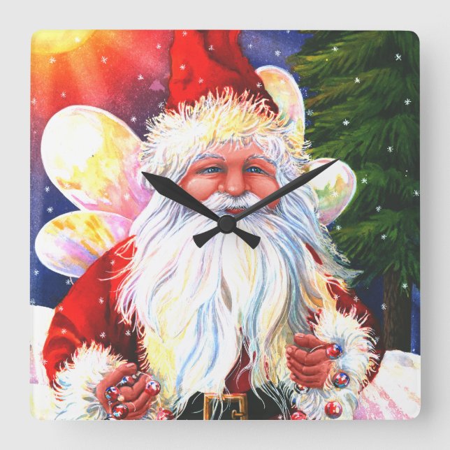 The Santa Fairy Fyrkantig Klocka (Framsida)