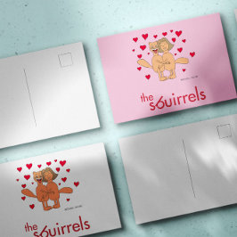 The Sbuirrels Ed and Mary Valentine Helg Vykort