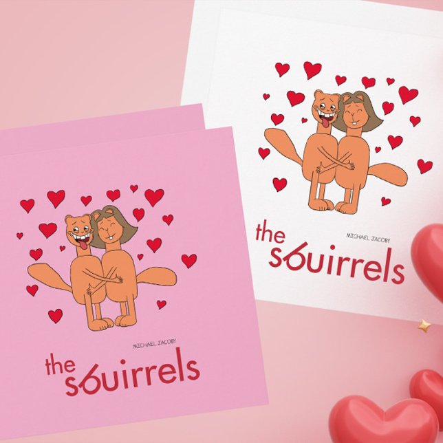 The Sbuirrels Ed and Mary Valentine Julkort (Skapare uppladdad)