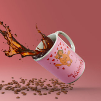 The Sbuirrels Ed and Mary Valentine Kaffemugg