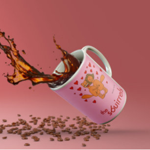 The Sbuirrels Ed och Mary Valentine Kaffemugg