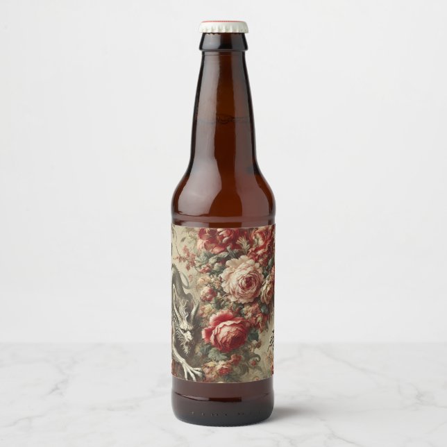 The Scarlet Thicket – Gothic Mythic Design Ölflaska Etikett (Framsida)